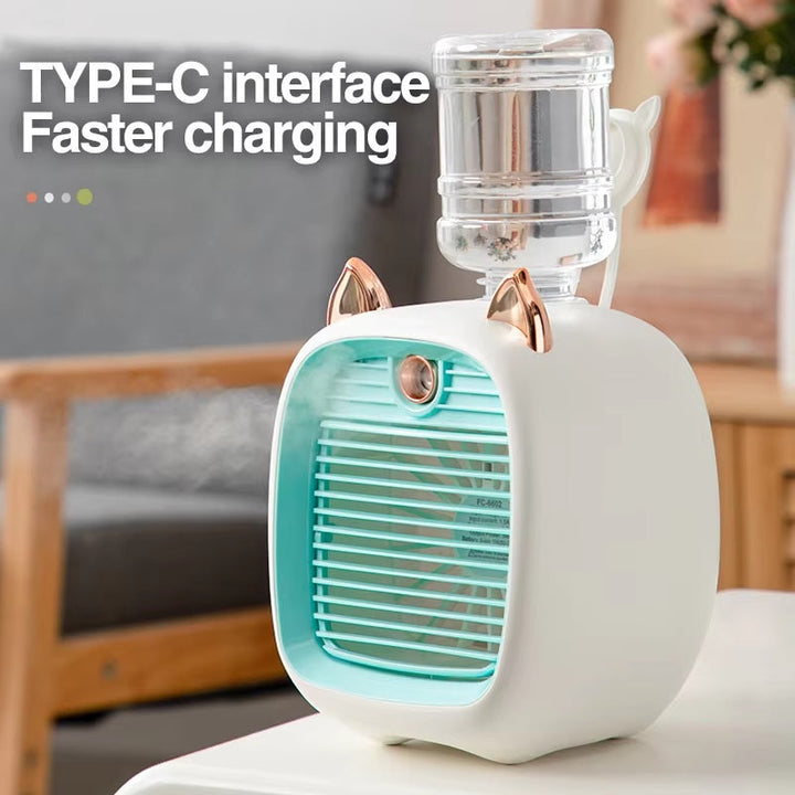 BowLift | Mini Air Conditioner with 3-Speed Fan & Mist Sprayer