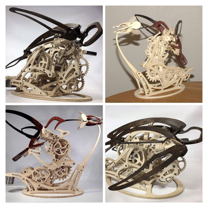 BowLift | 3D Wood Mechanical Hummingbird and Wood Mechanical Turtle