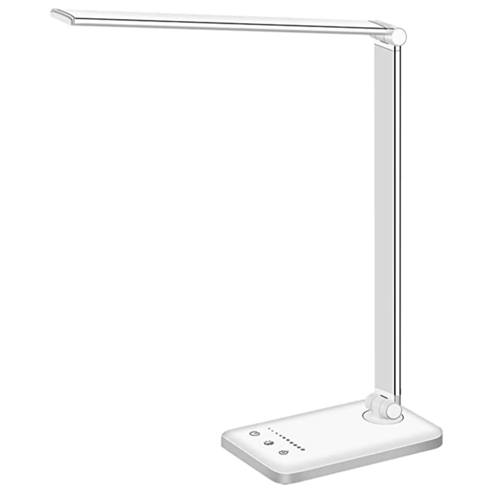 BowLift | Modern Adjustable LED Desk Lamp with USB Charging Port - BrightEase