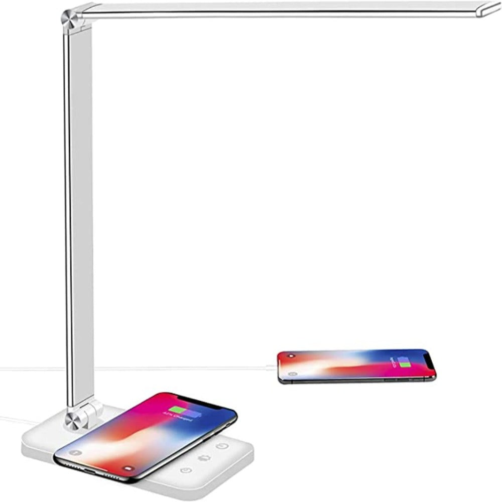 BowLift | Modern Adjustable LED Desk Lamp with USB Charging Port - BrightEase