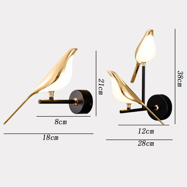 BowLift | Modern Birds Wall Lamp - AviaryGlow