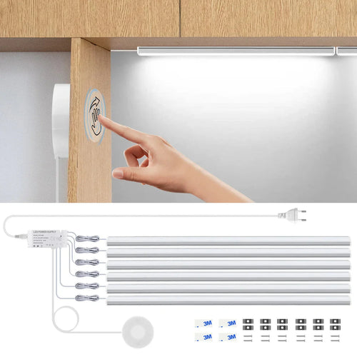 Motion Touch Sensor LED Lights Wireless Light Penetrable Wood Aluminum Bar | Bowlift