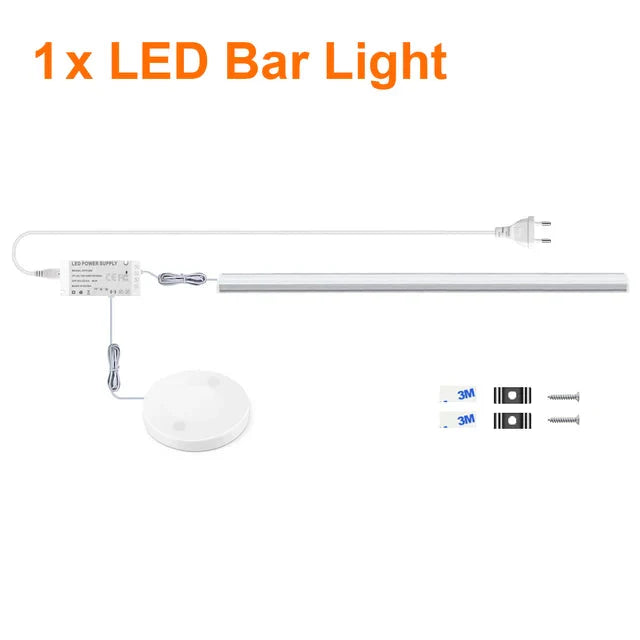 Motion Touch Sensor LED Lights Wireless Light Penetrable Wood Aluminum Bar | Bowlift
