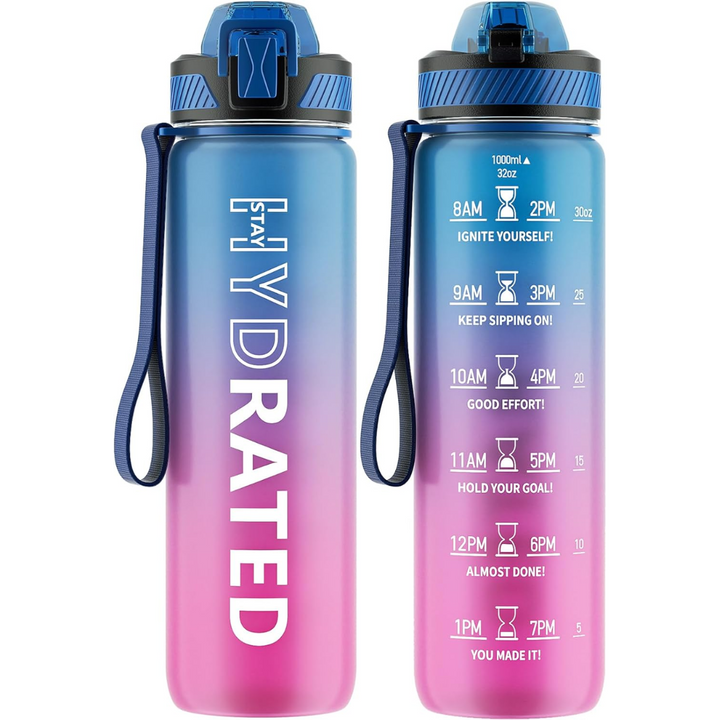 BowLift | Motivational Leak-proof Bottle with Straw - Sports Bottle