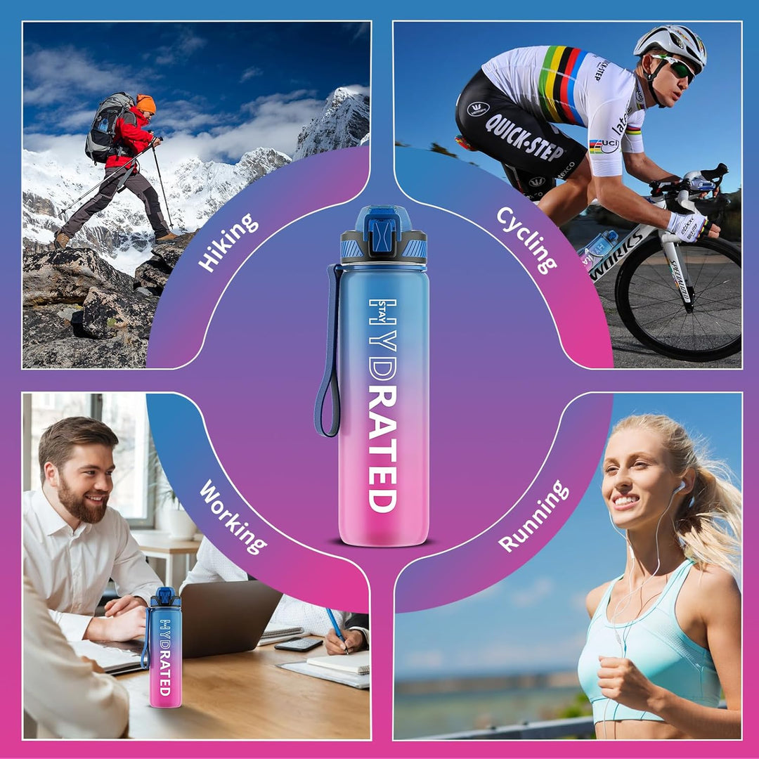 BowLift | Motivational Leak-proof Bottle with Straw - Sports Bottle