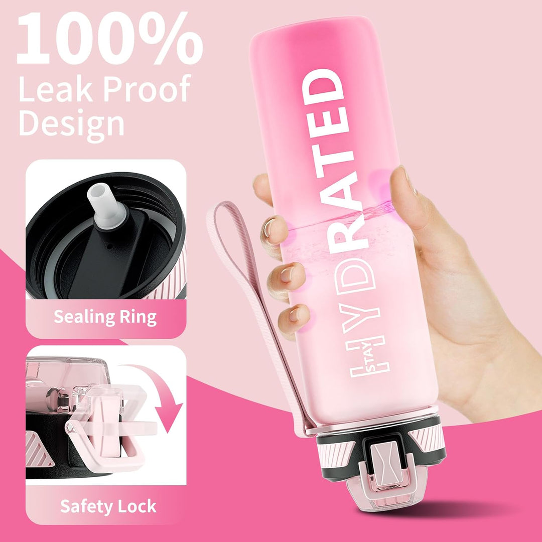 BowLift | Motivational Leak-proof Bottle with Straw - Sports Bottle