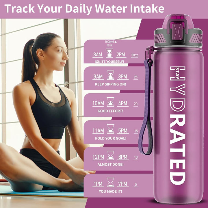 BowLift | Motivational Leak-proof Bottle with Straw - Sports Bottle