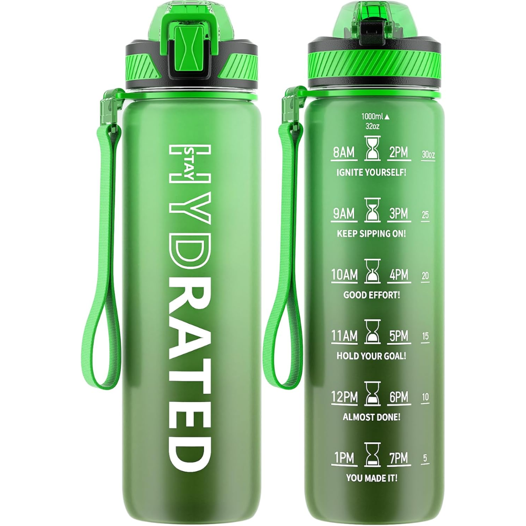 BowLift | Motivational Leak-proof Bottle with Straw - Sports Bottle