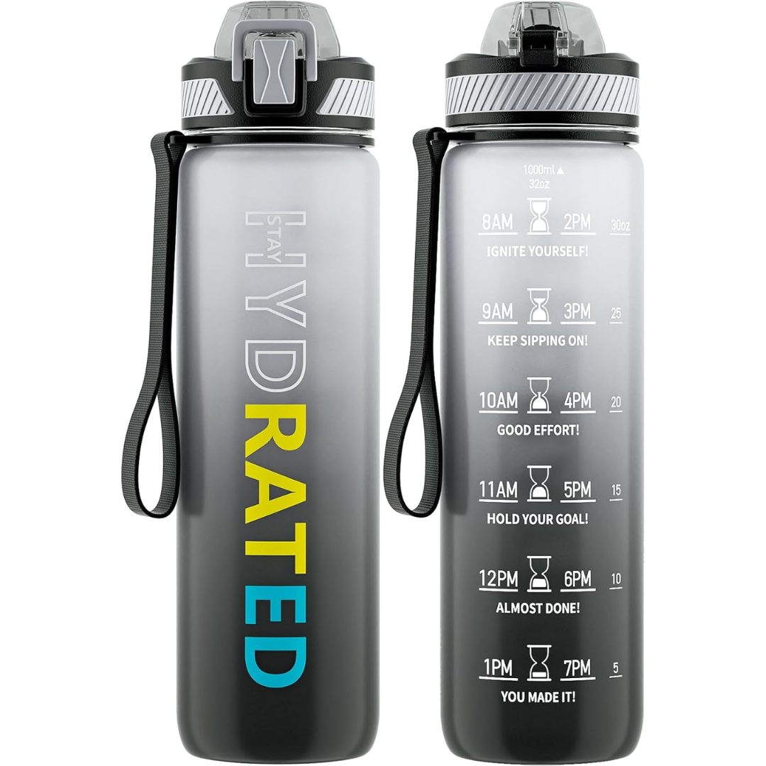 BowLift | Motivational Leak-proof Bottle with Straw - Sports Bottle
