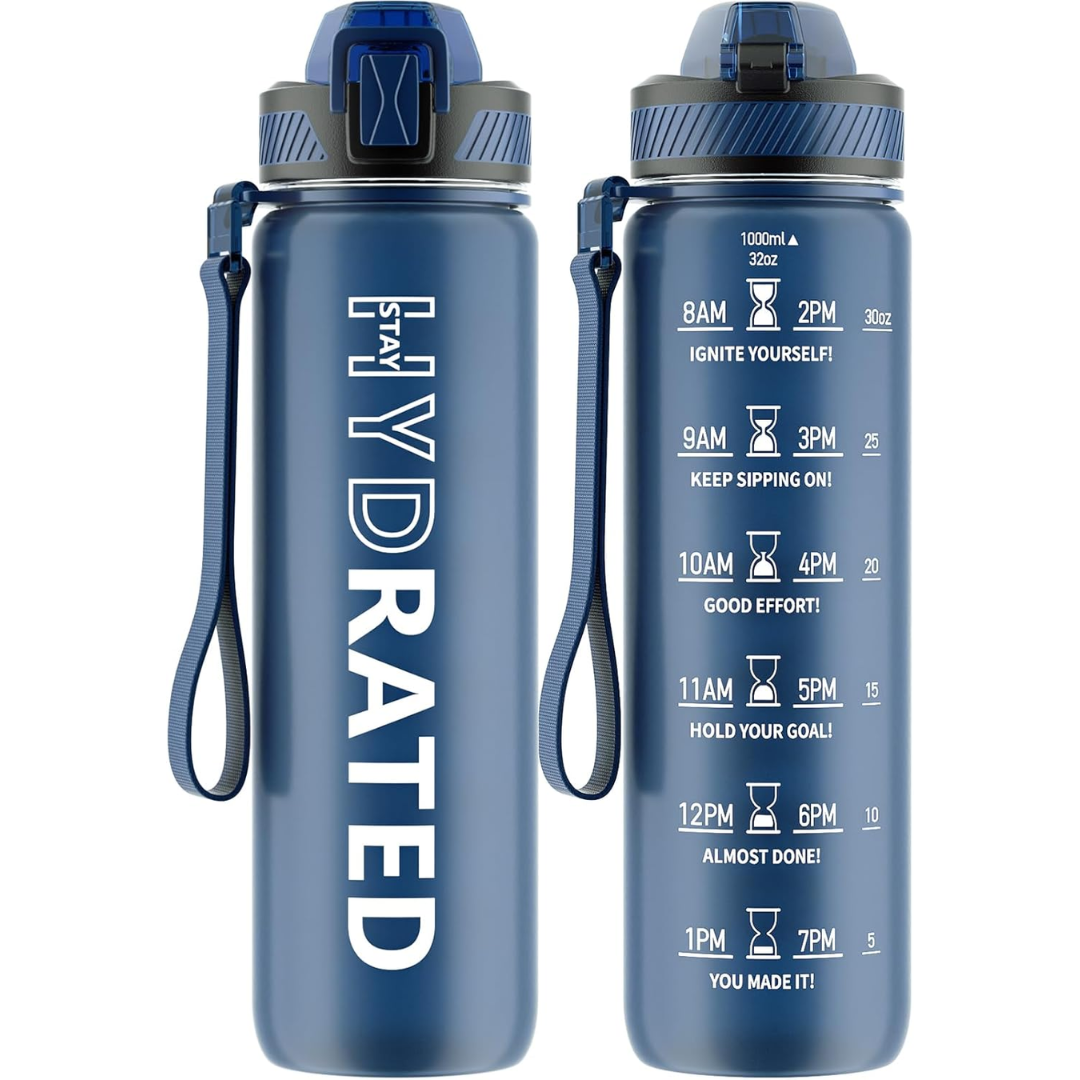 BowLift | Motivational Leak-proof Bottle with Straw - Sports Bottle