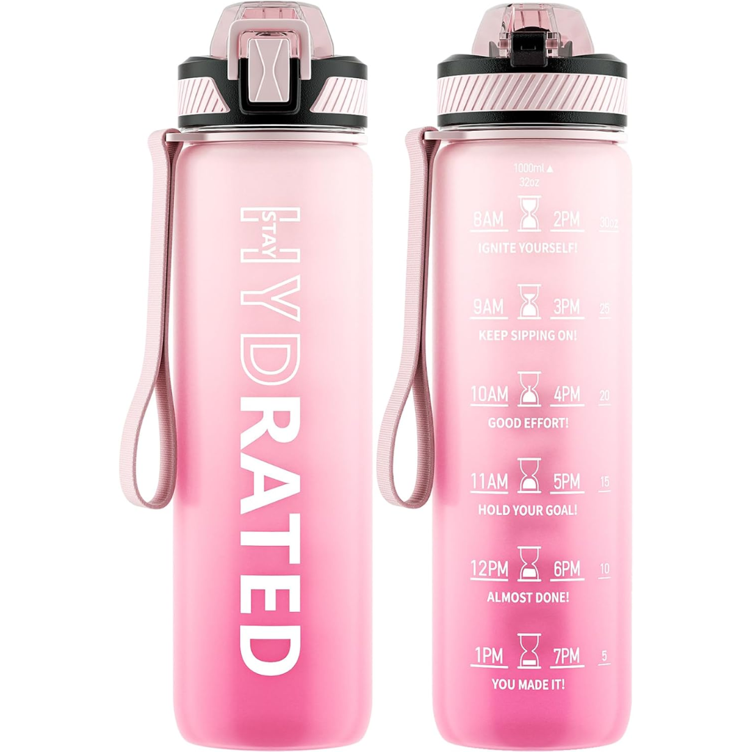 BowLift | Motivational Leak-proof Bottle with Straw - Sports Bottle
