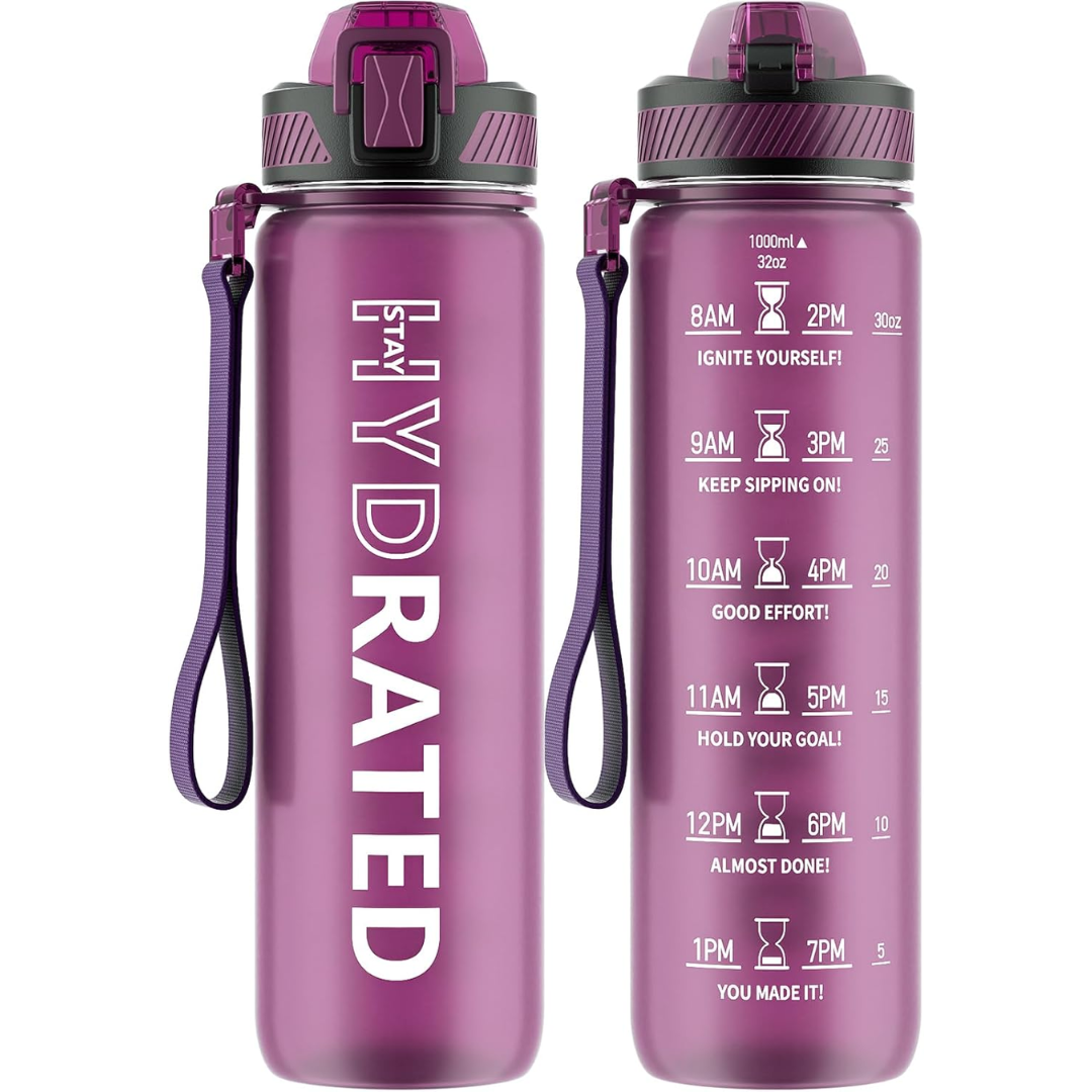 BowLift | Motivational Leak-proof Bottle with Straw - Sports Bottle
