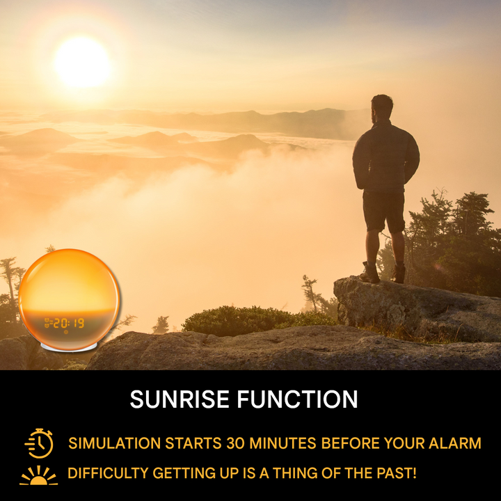 BowLift | Natural Alarm Clock Radio with Wake-Up Light - GlowRise