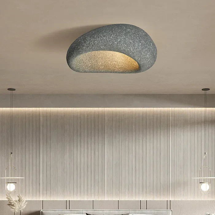 BowLift | Natural Wabi Sabi Ceiling Lamp - SereneAura