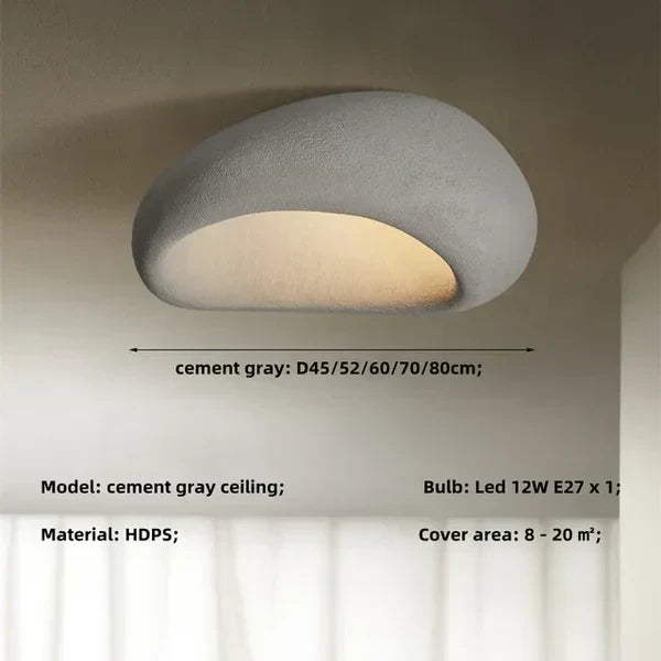 BowLift | Natural Wabi Sabi Ceiling Lamp - SereneAura