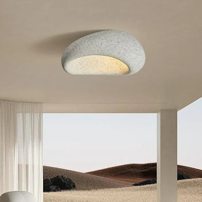 BowLift | Natural Wabi Sabi Ceiling Lamp - SereneAura