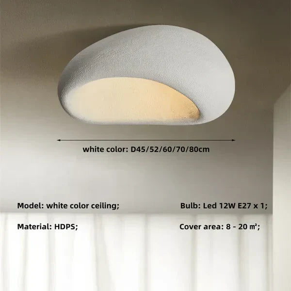 BowLift | Natural Wabi Sabi Ceiling Lamp - SereneAura