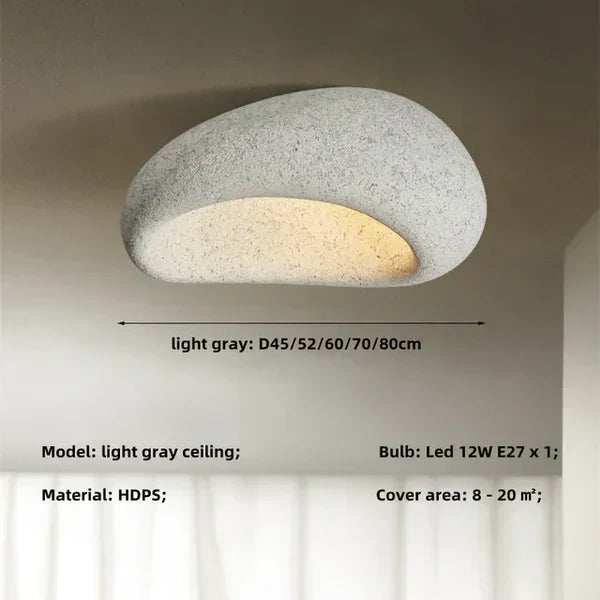 BowLift | Natural Wabi Sabi Ceiling Lamp - SereneAura