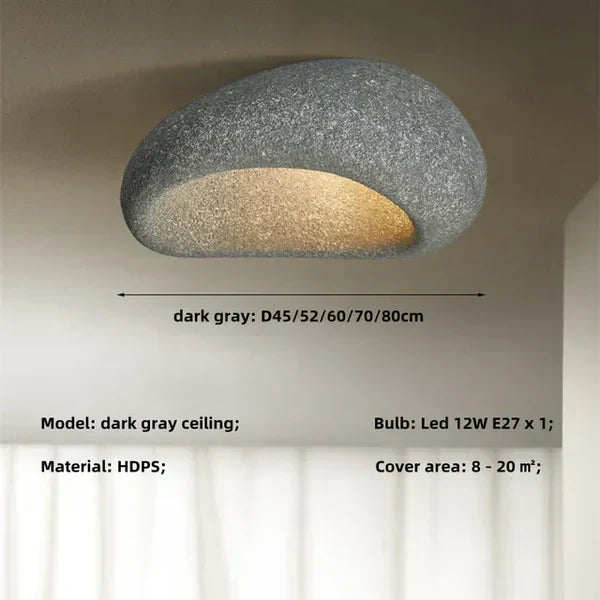 BowLift | Natural Wabi Sabi Ceiling Lamp - SereneAura