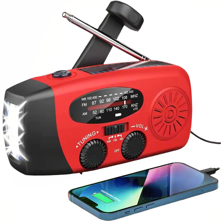 RescueReady - Compacte Noodradio met USB-oplading Bowlift