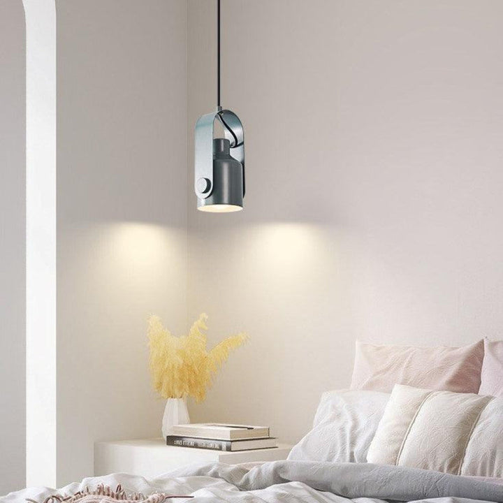 BowLift | Hanging lamp | Pendant light Black 120 cm Wood & Metal