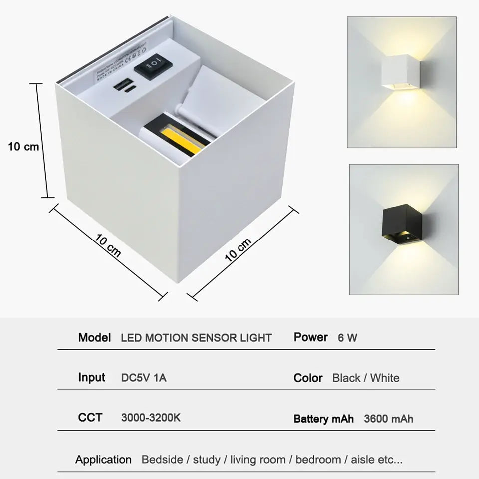 BowLift | Rechargeable wall lamp with sensor