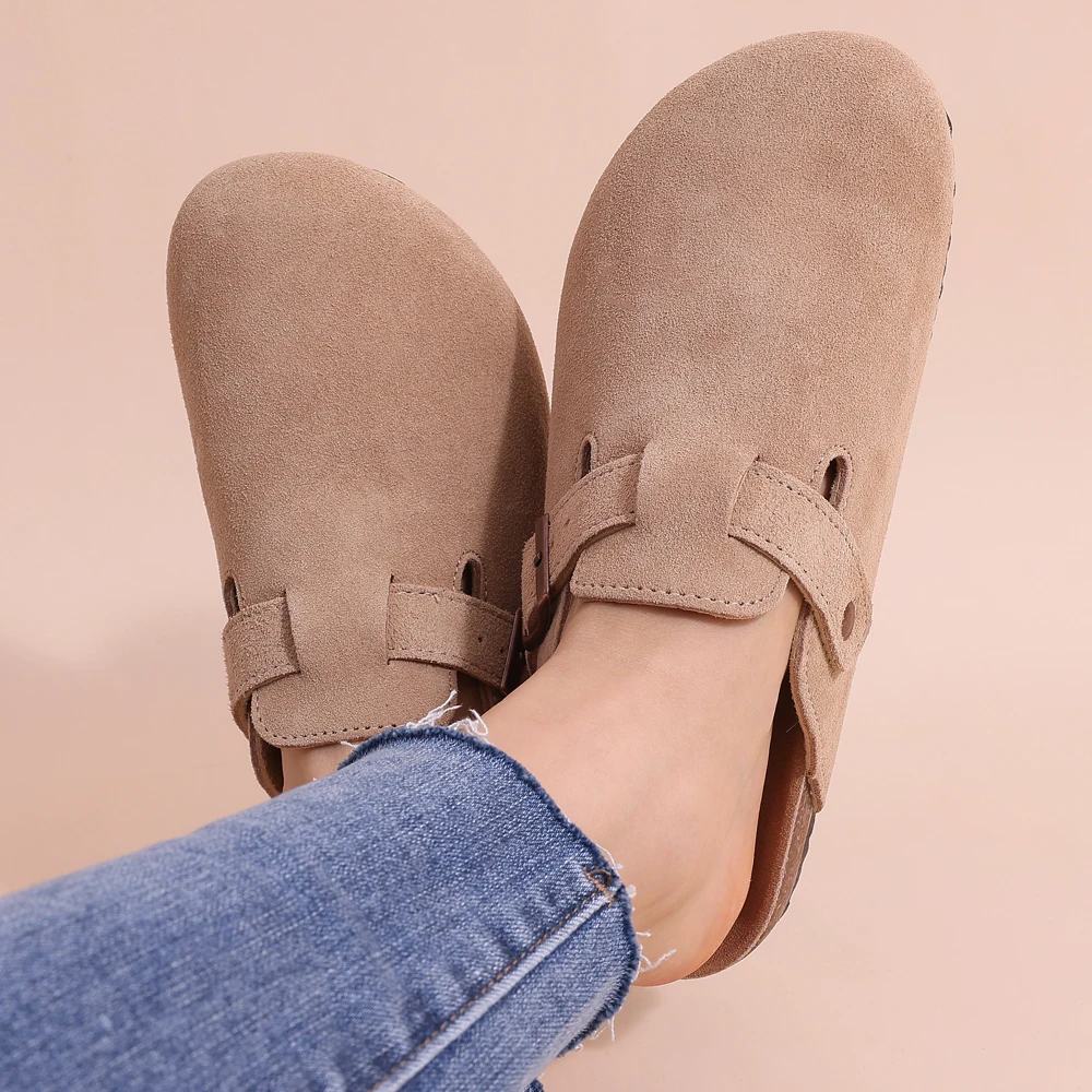 BowLift | Men's Slippers FootRest with Fleece and Cork Sole