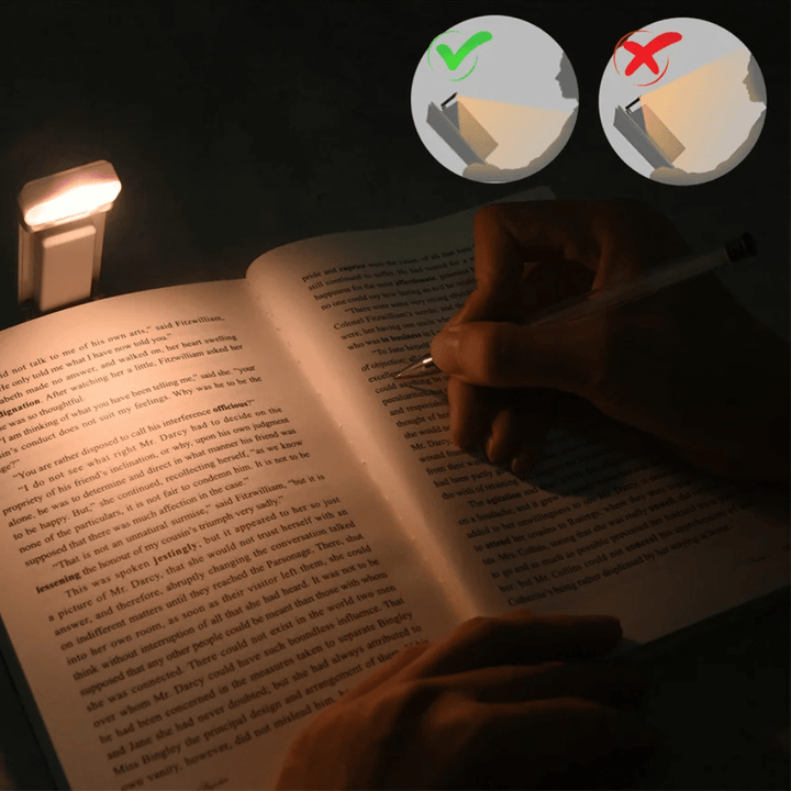 BowLift | Battery Reading Lamp with Clip - 3 Modes and 80h Battery Life