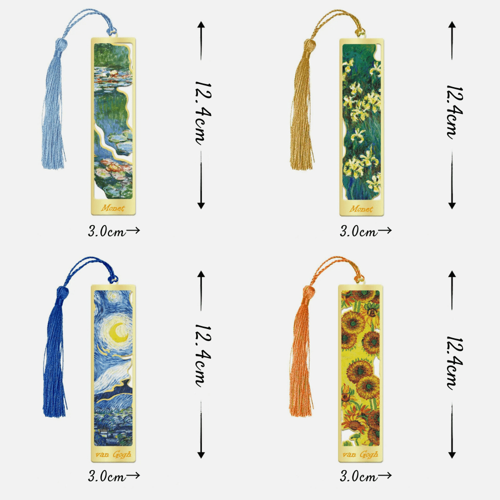 BowLift | Bookmark made of metal | Retro flower painting
