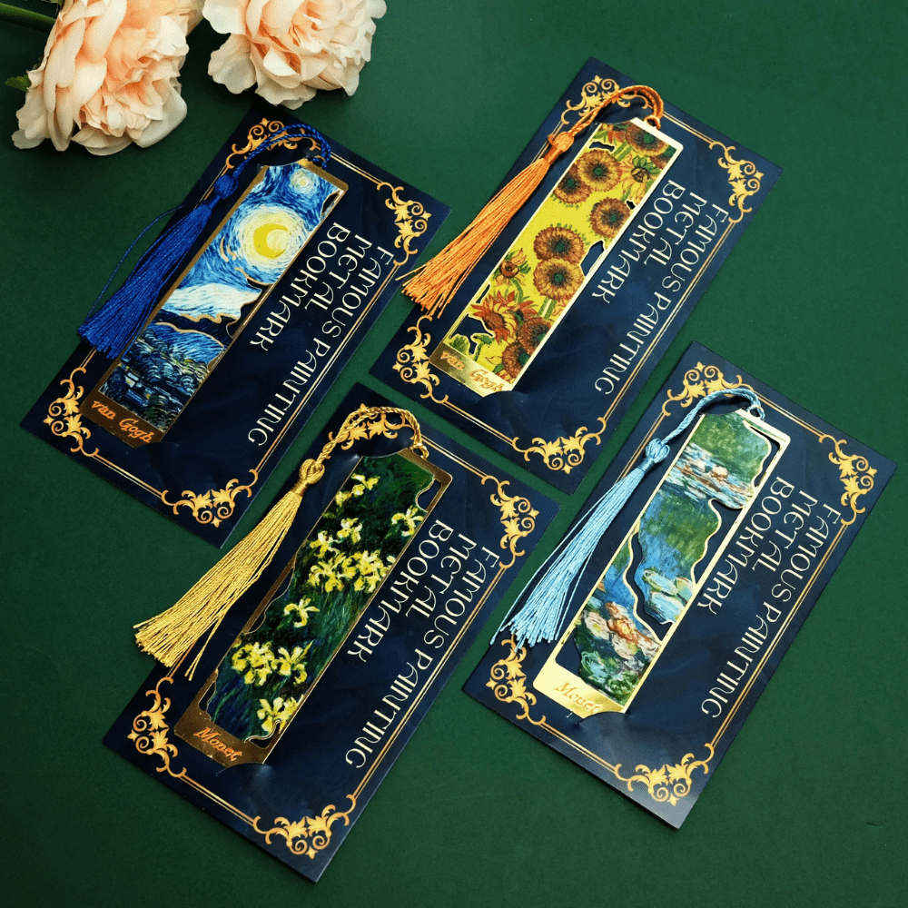 BowLift | Bookmark made of metal | Retro flower painting