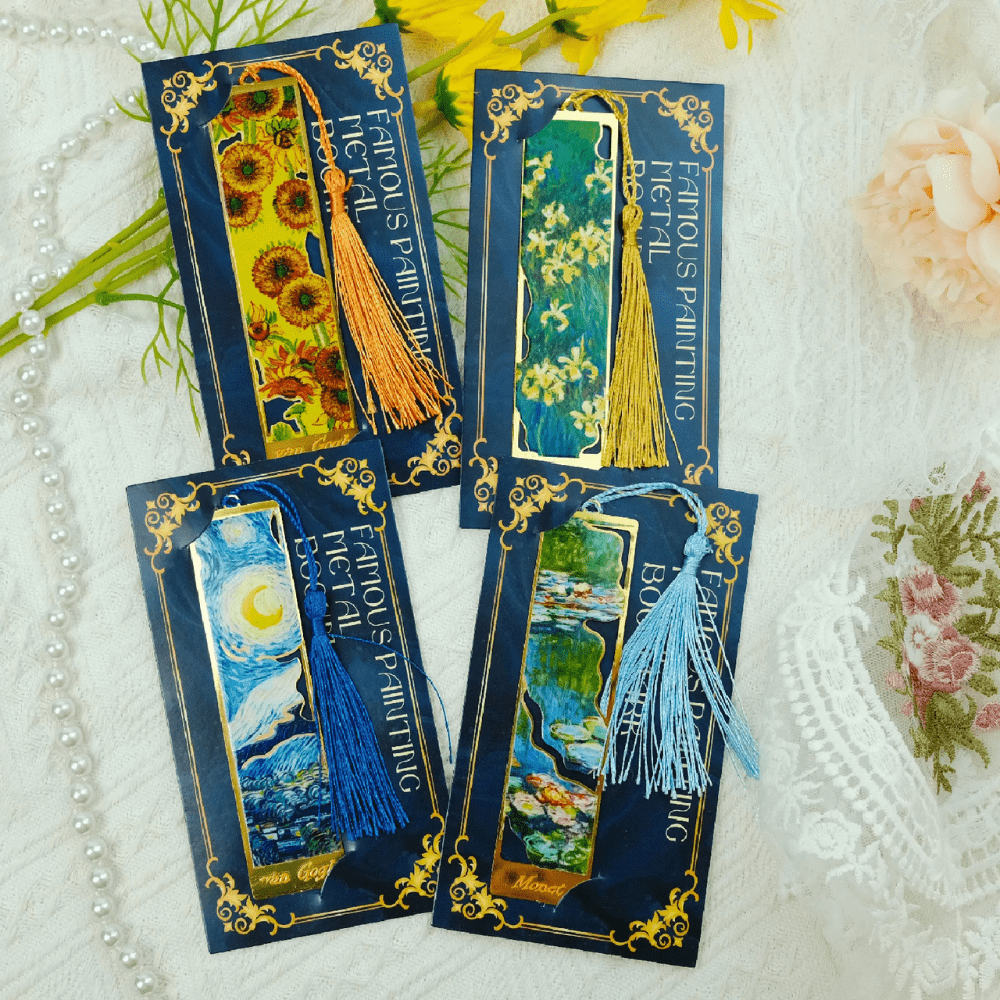 BowLift | Bookmark made of metal | Retro flower painting