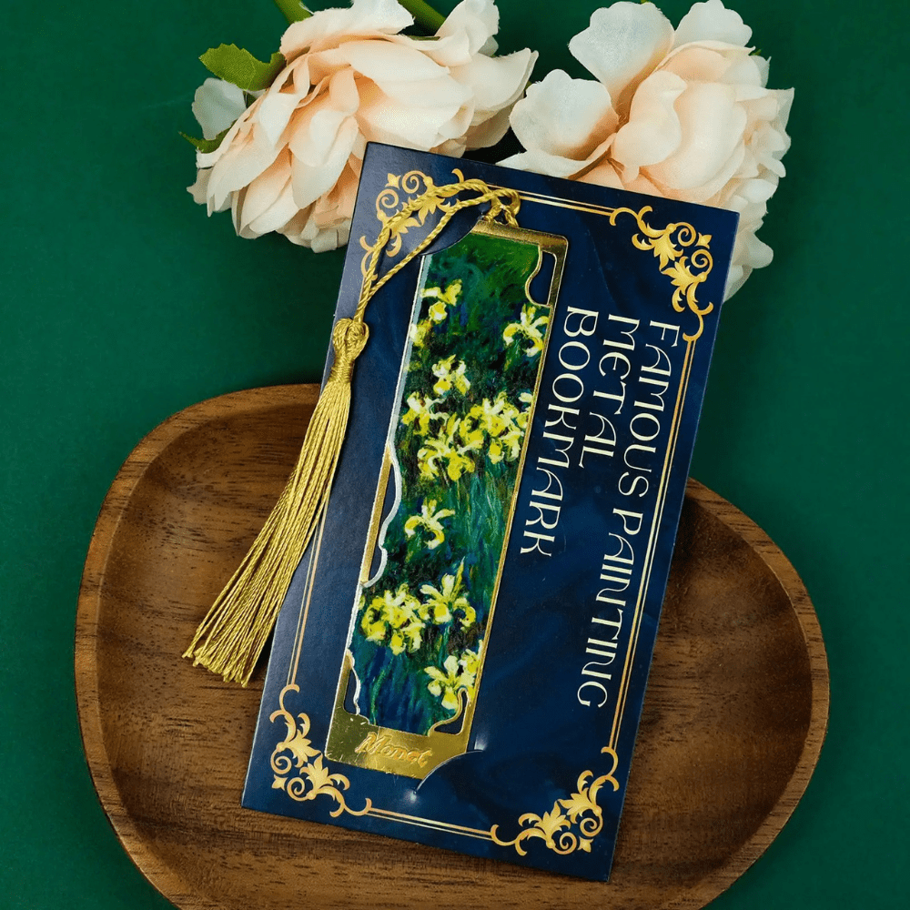 BowLift | Bookmark made of metal | Retro flower painting