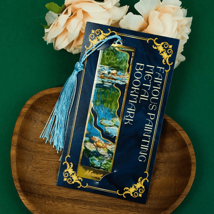 BowLift | Bookmark made of metal | Retro flower painting