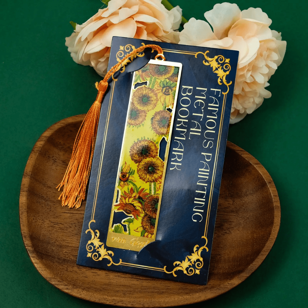 BowLift | Bookmark made of metal | Retro flower painting