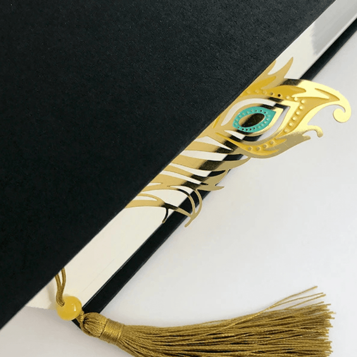 BowLift | Bookmark made of metal | Peacock feathers