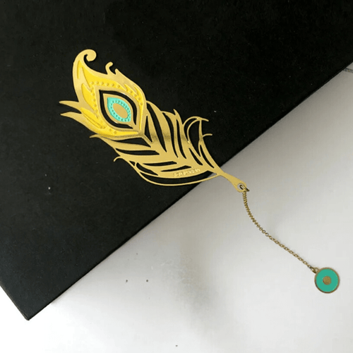 BowLift | Bookmark made of metal | Peacock feathers