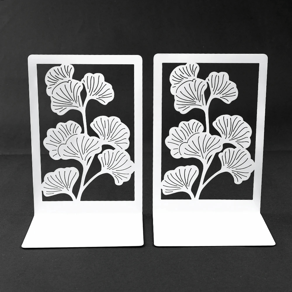 BowLift | Bookend made of metal | Ginkgo leaves