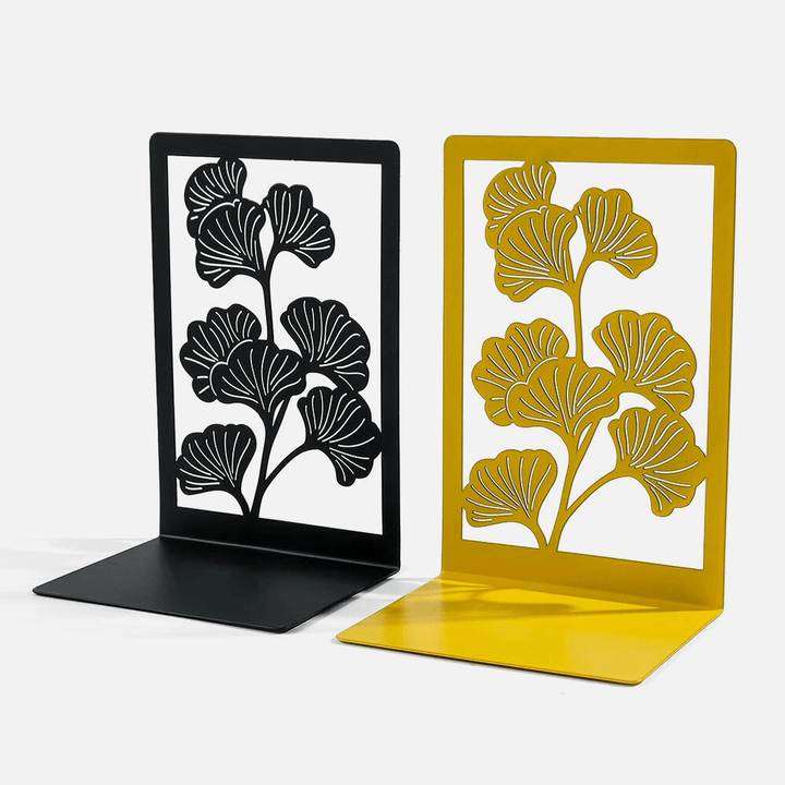 BowLift | Bookend made of metal | Ginkgo leaves