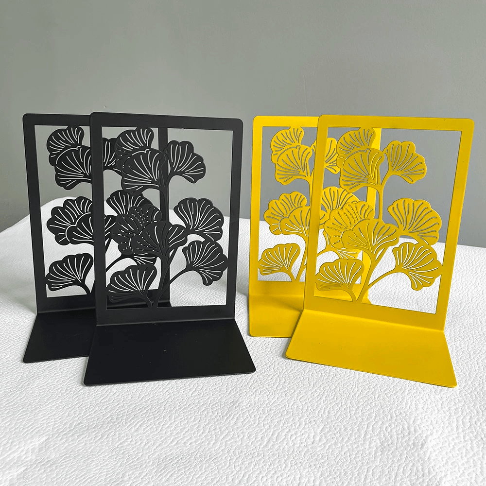 BowLift | Bookend made of metal | Ginkgo leaves