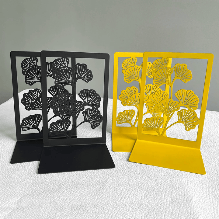 BowLift | Bookend made of metal | Ginkgo leaves