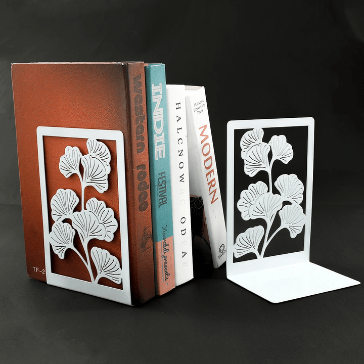 BowLift | Bookend made of metal | Ginkgo leaves