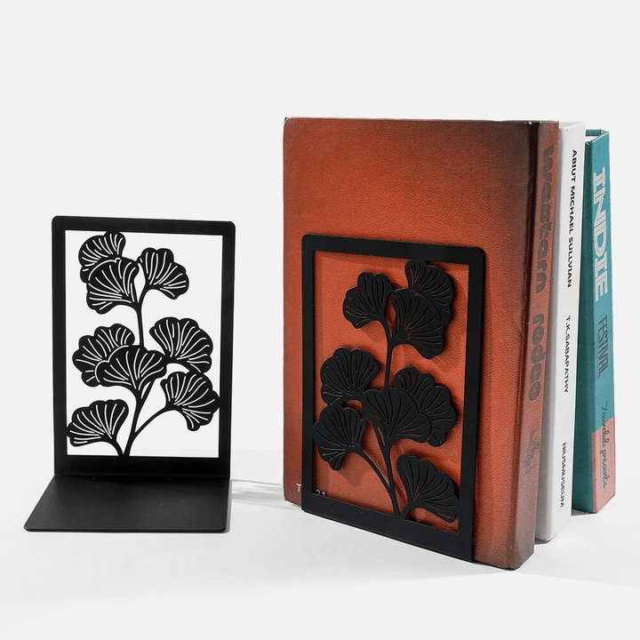 BowLift | Bookend made of metal | Ginkgo leaves