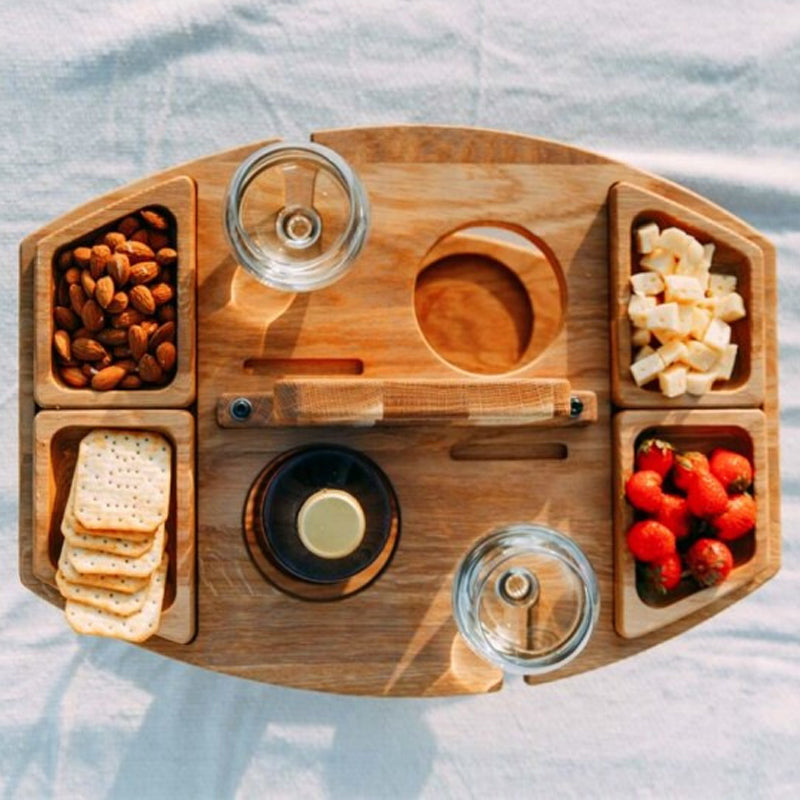 BowLift | Portable Wooden Picnic Wine Table - WineNest