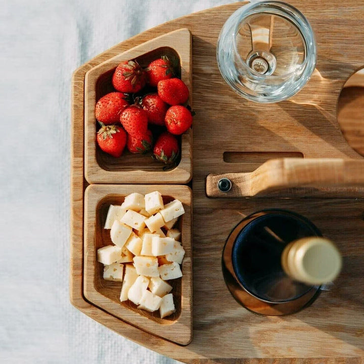 BowLift | Portable Wooden Picnic Wine Table - WineNest