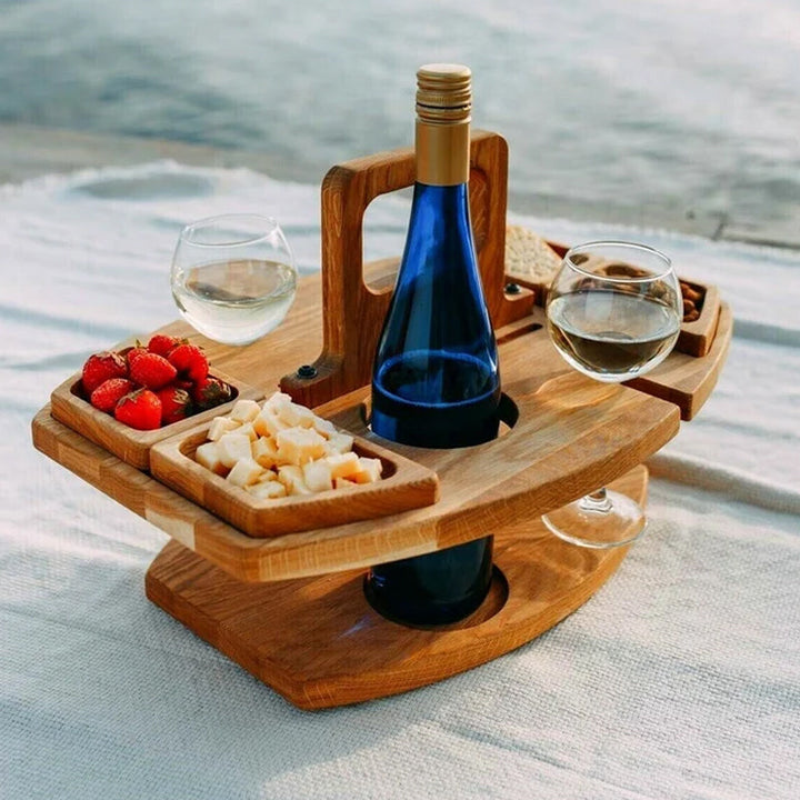 BowLift | Portable Wooden Picnic Wine Table - WineNest