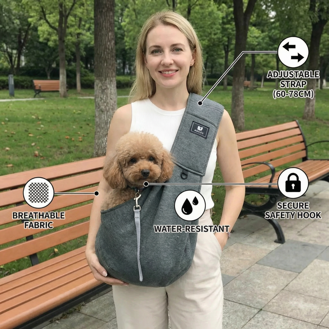 Portable Dog Shoulder Backpack – Breathable, Water-Resistant & Secure Bowlift