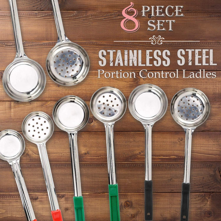 BowLift | Portion Control Serving Spoons Set – 8-Piece Measuring Spoons