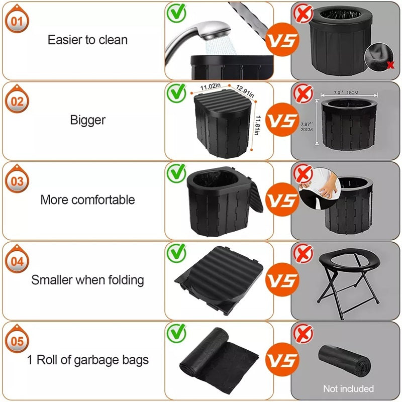 BowLift | Heavy-Duty Foldable Portable Toilet