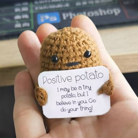 Funny Gift Knitted Positive Potato Bowlift