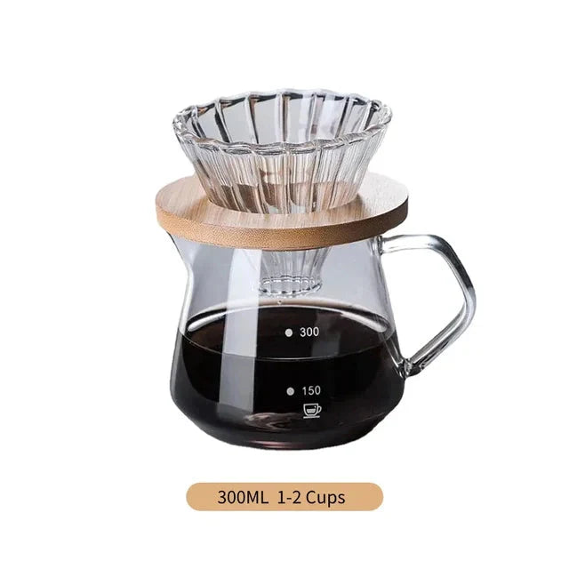 Pour Over Coffee Maker Set Glass Carafe Coffee with Glass Coffee Filter | Bowlift